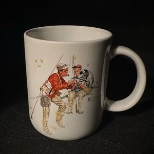 Vintage 1987 Trout Dinner Mug Norman Rockwell